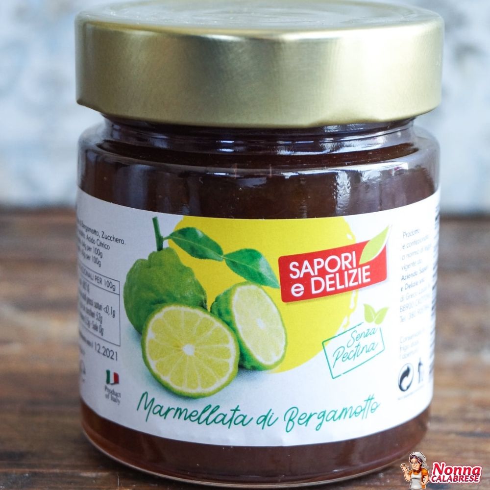 Marmellata Artigianale di Bergamotto con Frutta Fresca 220g - Nonna Calabrese.it